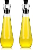 Einfach zu bedienen und zu reinigen: Das große Flaschenhals-Design der Gießölflasche kann Öl ohne zusätzlichen Trichter leicht nachfüllen, was einfach und bequem zu bedienen ist. Die transparente Flasche kann mit warmem Seifenwasser gewaschen oder zur einfachen Reinigung in die Spülmaschine geworfen werden