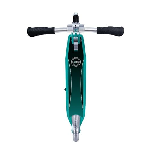 GLOBBER Flow Element Lights - Tretroller, 125 mm, ABEC 9, h&ouml;henverstellbar, Klappmechanismus, LED-Leuchtrollen, jadegr&uuml;n