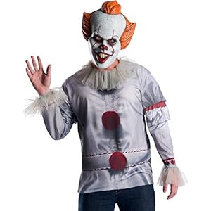 Rubies Disfraz Pennywise para adulto, Camiseta impresa con máscara, Oficial Warner Bros, para halloween, carnaval, fiestas, cosplay