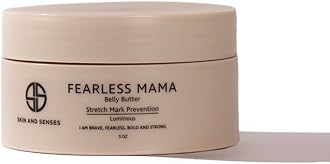 Fearless Mama Belly Butter – Luminous Scent Stretch Mark Cream for Pregnancy – Natural Moisturizer for Stretch Mark and Scar Care – Deep Hydration for Growing Bellies