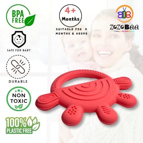 Image of Finger Shape Soft Silicone Teether for Baby Gums, Teething Toys for Babies, BPA Free, Pain-Relief, Non-Toxic, 100% Food Grade, Soothing & Smooth Edges Easy to Grasp Chewable-Hand (Pack of 1)