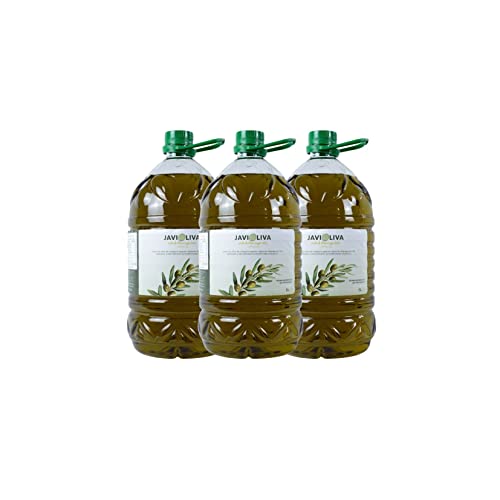 JAVIOLIVA - ACEITE DE OLIVA VIRGEN EXTRA - variedad ARBEQUINA - 100% Español - 5Litros (Paquete de 3)