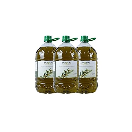 JAVIOLIVA - ACEITE DE OLIVA VIRGEN EXTRA - variedad ARBEQUINA - 100% Español - 5Litros (Paquete de 3)