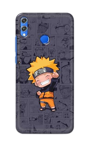 Image of Plastic Printfidaa Printed Hard Back Cover Case For Honor 8X Back Cover (Famous Anime Cartoon Character) -112, Grey