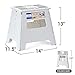 Acko Folding Step Stool 13 inch Step Stool,Plastic Folding Stool,Upgraed Foldable Step Stool for Adults,Plastic Step Stool for Kitench,White