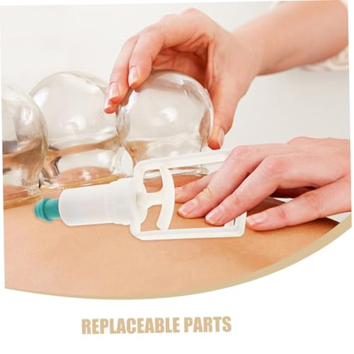 GALPADA kit de 2 piezas de ventosas con bomba manual de vacío para terapia china, dispositivo resistente de succión manual miniatura 3