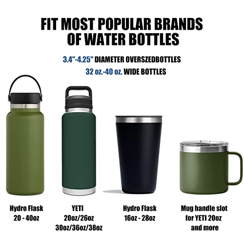 Car Cup Holder Expander Adapter - 2 In 1 Adjustable Base Large Of Water Bottle Extender - Fits Yeti 20/36/46Oz，Hydroflask 32/40Oz，Nalgene Bottles & Big Drinks #TOP5
