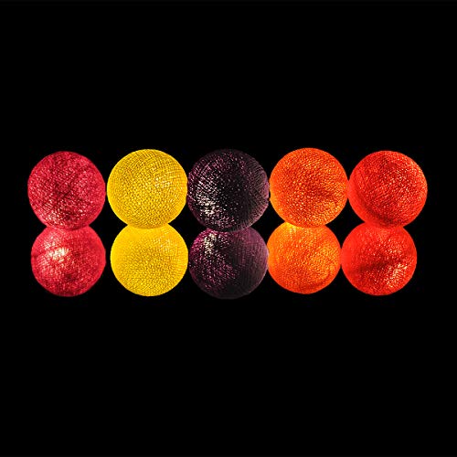 Cordão de Luz Led Barcelona Kit 20 Bolas Cormilu Laranja 220V