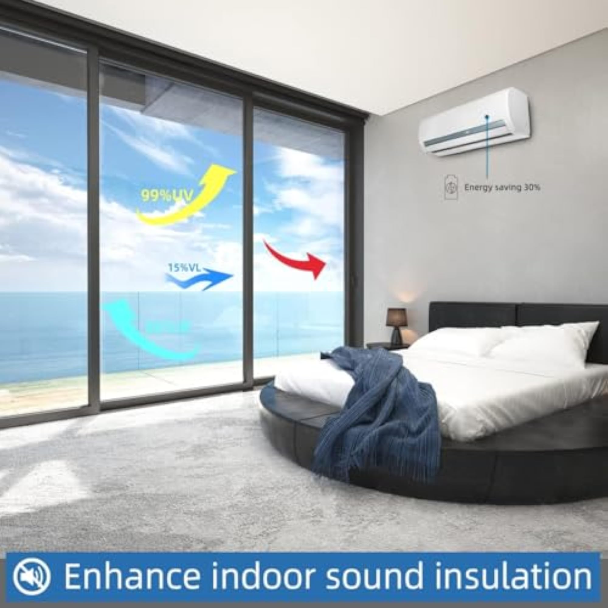 Light Blocking Window Film, UV Protection & Heat Control