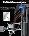 Tuni G1 Conical Burr Coffee Grinder, 48 Grind Settings Anti-static Burr Mill, Precision Electronic Timer and LED Touchscreen for Espresso/Drip/Cold Brew/French Press, Stainless Steel, Silver
