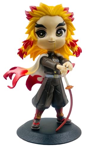 Image of Rengoku Action Figure 15 CM Demon Slayer Anime Collectible Toy | Anime Action Figure PVC Model for Kids & Adults | Action Figure Toys for Display - RENGOKU - 15 CM