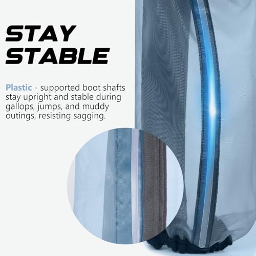 Image of All-Purpose Fine Mesh Horse Fly Boots Breathable Anti-Fly Leggings with Sturdy Support Strips Reduce Annoying Stomping & 360Leg Protection Durable Easy-Clean Material 4-Pack Lavender Purple