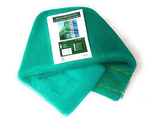 Malla Protección de Andamios y Fachadas 3x10mt HDPE (verde)