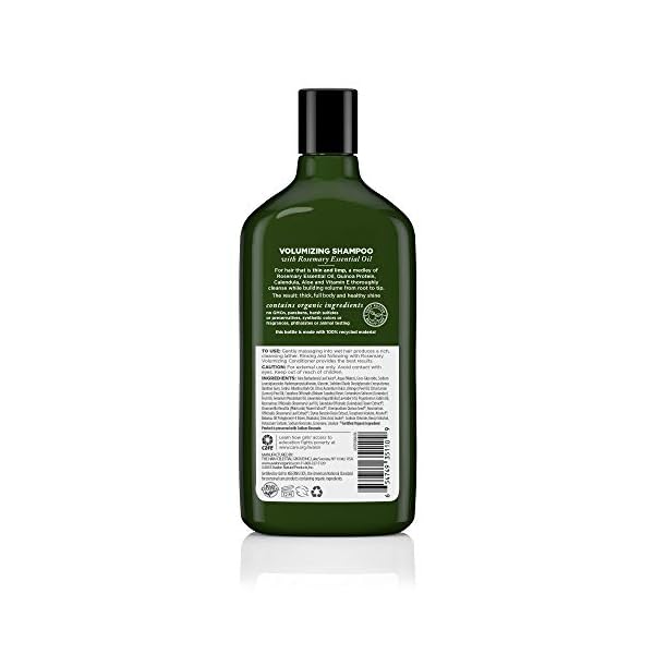 Avalon Organics Shampoo, Volumizing Rosemary, 11 Oz