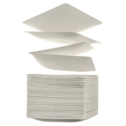Marky’s Square Disposable Plates – 100 pcs. x 6.3” – Tree Free Natural Sugarcane Pulp Eco Friendly Environmental Heavy Duty Paper Plate – No Plastic Coating 100% Recycled Marky’s Square Disposable Plates – 100 pcs. x 6.3” – Tree Free Natural Sugarcane Pulp Eco Friendly Environmental Heavy Duty Paper Plate – No Plastic Coating 100% Recycled