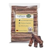 Ochsenziemer für Hunde I 20 Stück I 12 cm I natürliche und hochwertige Ochsenziemer Stücke I Bully Sticks I fettarm und proteinreich I Kauartikel zur Zahnpflege von Wuffsnacks