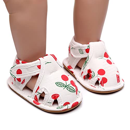 Infant Toddler Shoes Soft Sole Non Slip Toddler Floor Shoes Fruit Cherry Print Sandals Sandals Size 132