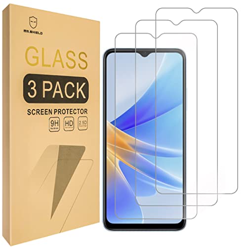 Mr.Shield Screen Protector compatible with Oppo A17 / Oppo A17k [Tempered Glass] [3-PACK] [Japan Glass with 9H Hardness]