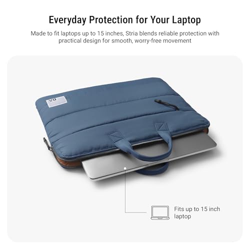 Image of DailyObjects Stria Pro Laptop Bag With Handle| Recycled Durable Polyester | Compatible with Laptop /MacBook Air /Pro Upto 15 Inch| Water Resistant|Padded Compartment with Zip Closure