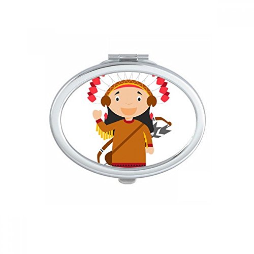 Miroir compact de poche ovale mignon petit cadeau multicolore à offrir