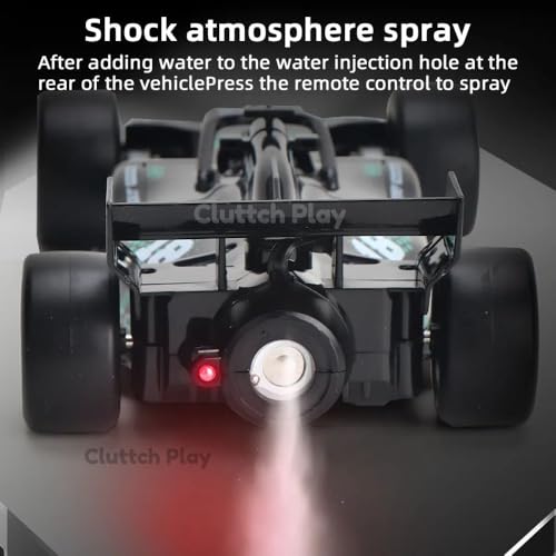 Image of F1 Remote Controller Race Cars for 6-12 Years Old Boys Girls Mist Spray Racing Rechargeable RC Drift Car Toy, Smoke |Fog Stream LED Light |Birthday Gift for Kids and Adults (360 degree F1)