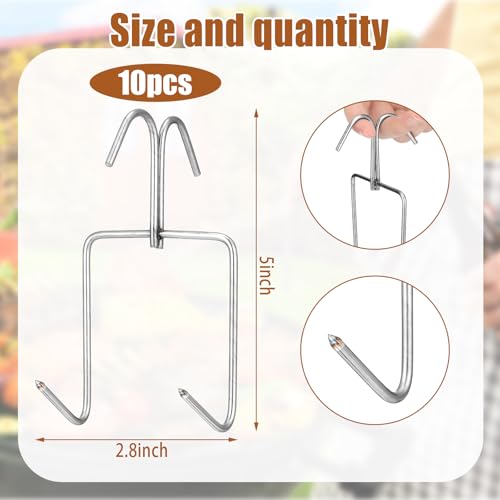 Gancho para carne de acero inoxidable 10 piezas miniatura 2