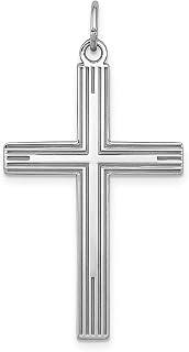 Colar com pingente religioso cruz projetada a laser prata esterlina 925 joias finas latinas presentes para mulheres