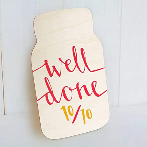 Sinjeun 24 Pieces 12 Inch Wooden Mason Jar Cutouts, Natural Blank Mason Jar Wood Shape, Unfinished Wood Mason Jar Ornaments For Painting, Diy Crafts And Home Decorations #TOP5