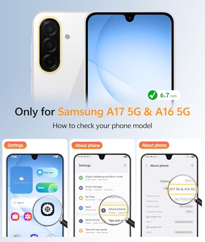 Image of FNTCASE for Galaxy A17 /A16 5G Phone Case: for Samsung A17 Cases [Compatible with Magsafe] [Screen Protector] Matte Translucent Military Grade Protection for Samsung A 17 & A 16 4G Cover - Ice Blue