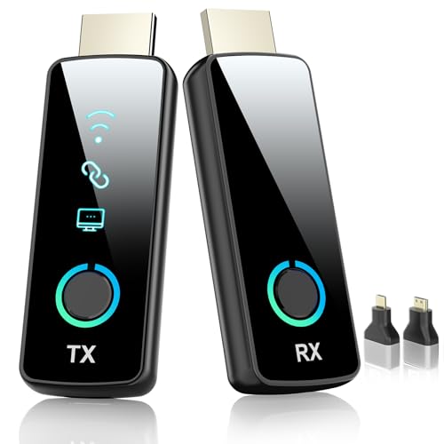 2026 Upgraded Wireless HDMI Transmitter and Receiver,164FT/50M, LED Display, 4K Decode 1080P@60Hz Ultra HD Video Output, Plug&Play 5G+2.4G for Video and Audio to Monitor from PC/Projector/TV Box by Tongtion - Used condition - US$63.07
