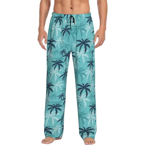 Vosery Mens Pajama Pants Bottoms With Pockets- Palm Tree_Al Soft Men Lounge Pants, Comfy Mens Pj Pants4