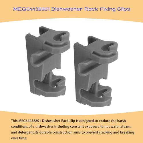 MEG64438801 Dishwasher Rack Fixing Clip,Compatible with LG Dishwasher Replacement Parts AP6237065,4512016,PS12081829,00611474,AP4355082(2PCS)