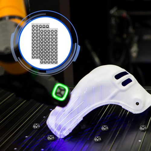 kingdder 6 pcs multi-angle marker set 6 sided 100 point 3d scanner 6mm dot scanning spray scanner turntable compatible accurate tracking marker tracking dot reference point for 3d scanning