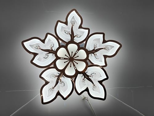 Image of swanart Elegant Floral LED Ceiling Light - Artistic Flower Design Lighting for Living Room, Bedroom, Hallway - Stylish and Modern Home Decor Accent