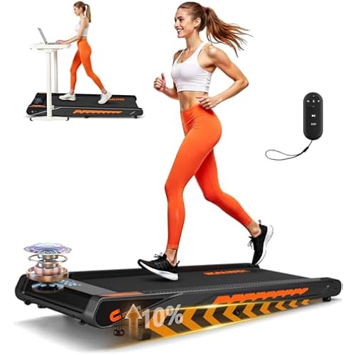 Walking Pad Treadmill with Speaker, 4-in-1 6.2MPH Treadmills for Home with App Compatible, Walking Pad with 10% Incline, LED Display, 2.75HP Brushless Drive, 350 LB Weight Capacity, 12 HIIT Programs