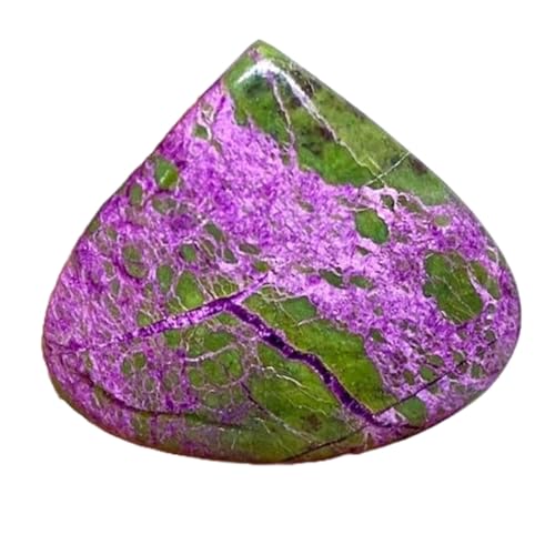 Cabochon en stichtite naturelle 26x28mm en goutte pour la création de bijoux uniques
