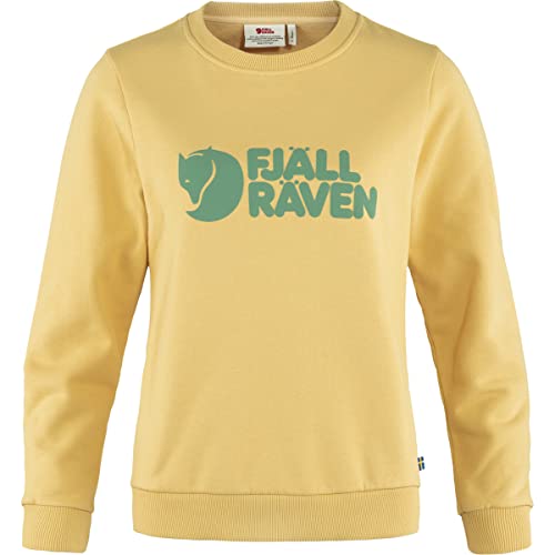 Image of Fjallraven Logo Sweater Women's Sweatshirt - Soft Fleece, Classic Crewneck, Organic Cotton Blend - Hiking, Travel