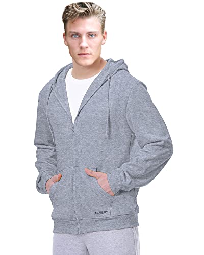 Men's Zip Up Hoodies Soft Brushed Fleece Hooded Sweatshirts Athletic Hoodies for Men S-3XL