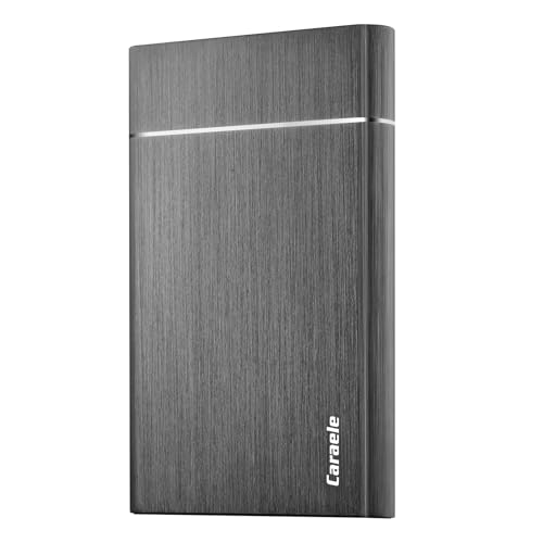 Caraele 500GB Portable External Hard Drive USB3.0 Mobile HDD Storage for PC, Mac, Desktop, Laptop, Mac, Chromebook, Xbox One, Xbox 360, PS4 (Black)