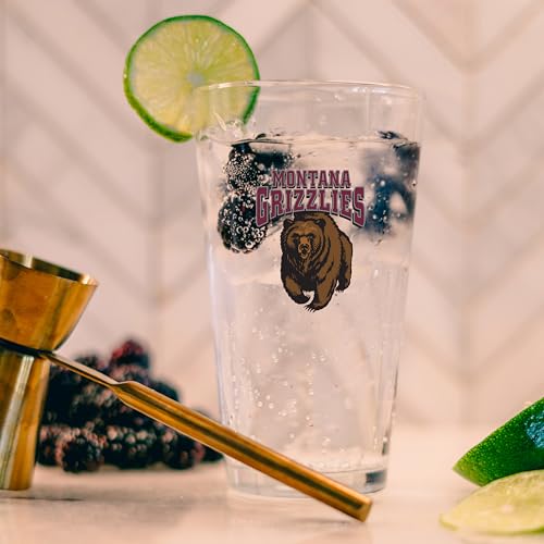 Image of Logo Brands NCAA 16 oz Pint Glass - Durable Glass With Bold Team Color- Chip-Resistant Rim Drinkware For Fans, Tailgates, Home Bars & Everyday Use