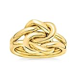Ross-Simons Italian 18kt Gold Over Sterling Double Love Knot Ring. Size 7