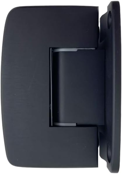 Brixwell Adjustable Glass to Wall Mount Shower Door Hinge With Full Back Plate, Oil Rubbed Bronze Finish, Solid Forged Brass, Fits 3/8" and 1/2" Glass Panels, 3/4" Hole Size, 2-3/8" Hinge Hole Spacing