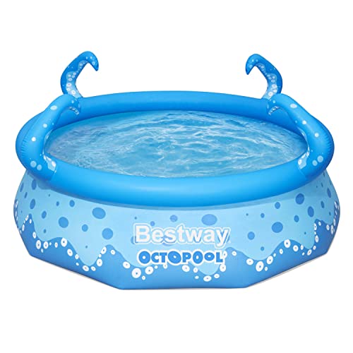 Bestway Oktopool Für Kinder, Planschbecken Mit Aufblasbarem Luftring, 274 X 76 Cm Piscina, Azul
