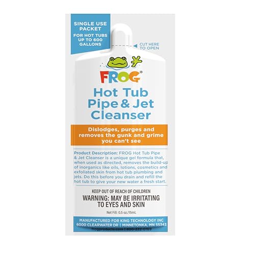 FROG Pipe & Jet Cleanser for Hot Tubs - Single Dose Deep Clean Purge Cleaner Packets for Clear Water - Prefilled for Hot Tubs up to 600 Gallons - 1 Pack