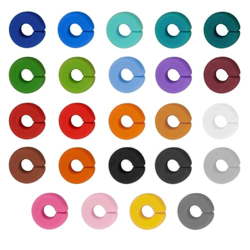 HONQX Glasmarkierer Silikon 24 Stück Glas Weinglas Gläser Markierer Markers Bunte Glasmarker Glass Markierung Trinkgläser Silicon