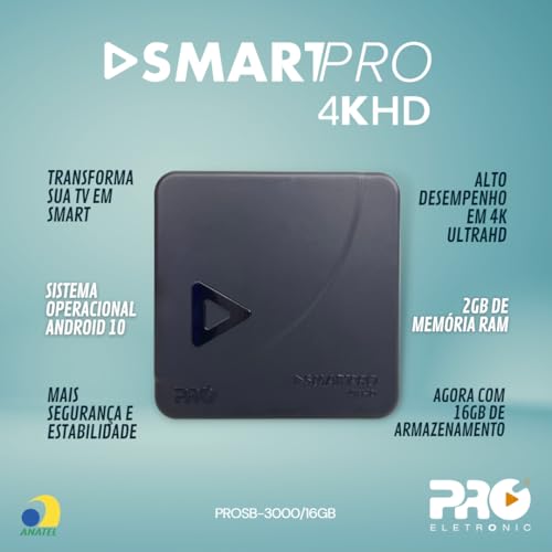 Smart Box Tv Proeletronic PROSB-3000 3 Geração Preto Transforma Qualquer Tv Em Smart