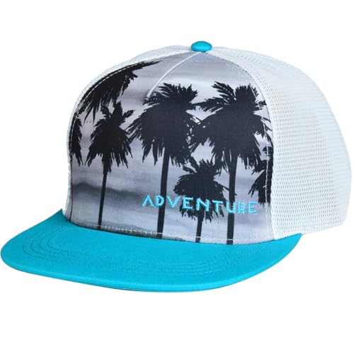 Image of EDTREK Adventure Snapback Hat - Surf Hat - Beach Hat - Hiking Trucker Hat - Flying High Hat