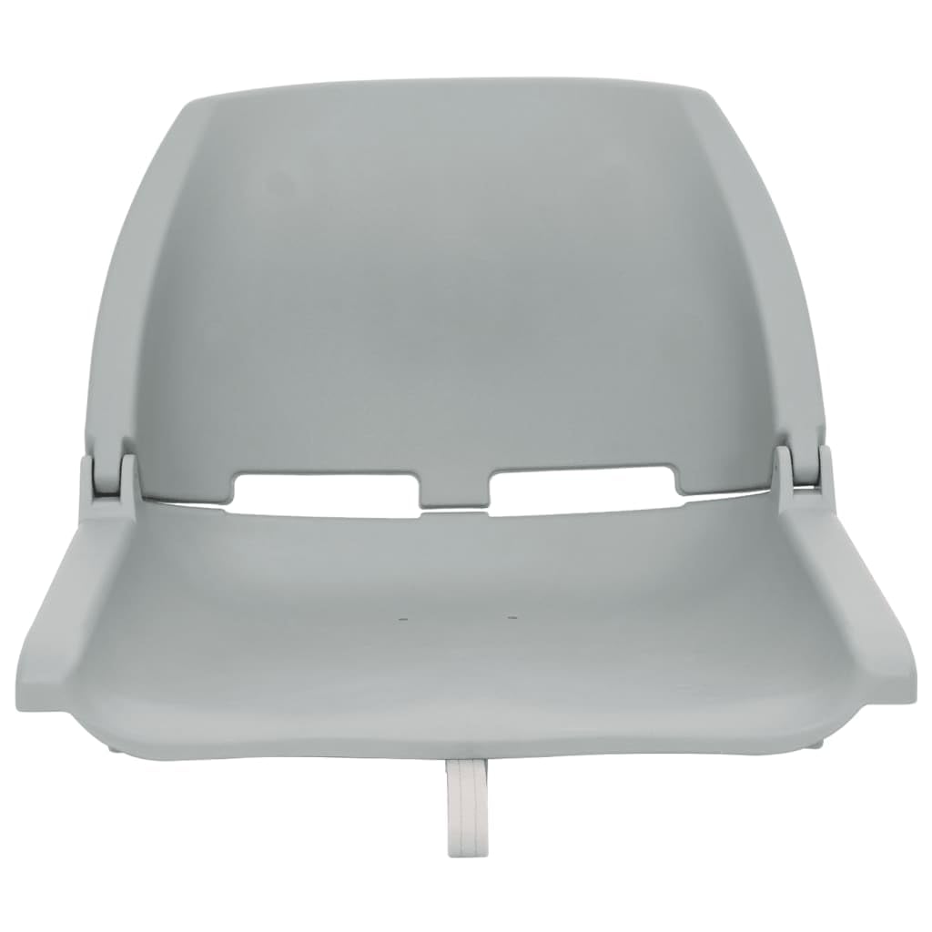 2 tlg Bootssitz Set klappbar grau aus Kunststoff mit 360 Grad Drehgelenk, wasserfest, 100 kg Belastbarkeit, für Segelboot Zubehör, Yacht, Cockpit, Deck und Aufbewahrung