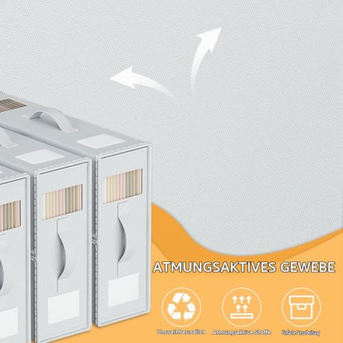 WANGIRL 6 Stück Aufbewahrung Bettwäsche Organizer, Faltbarer Aufbewahrungstasche für Bettlaken Kann in Kleiderschrank… – Ansicht 5