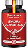 Levadura de Arroz Rojo + 15 mg Coenzima Q10 + 2,8 mg Monacolina K – Apoyo al Colesterol – Sin Citrinina – Alta Concentración – 90 Cápsulas Veganas – Fabricado en Francia – Nutrimea